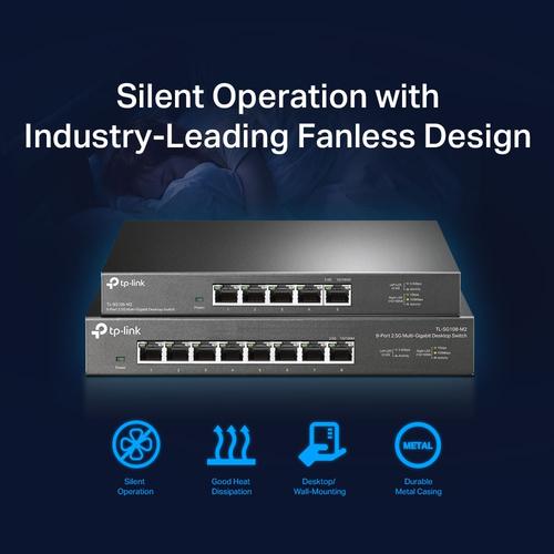 TP-Link TL-SG105-M2 netwerk-switch Unmanaged 2.5G Ethernet (100/1000/2500) Zwart - Image 6