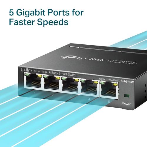TP-Link TL-SG105E netwerk-switch Managed L2 Gigabit Ethernet (10/100/1000) Zwart - Image 4