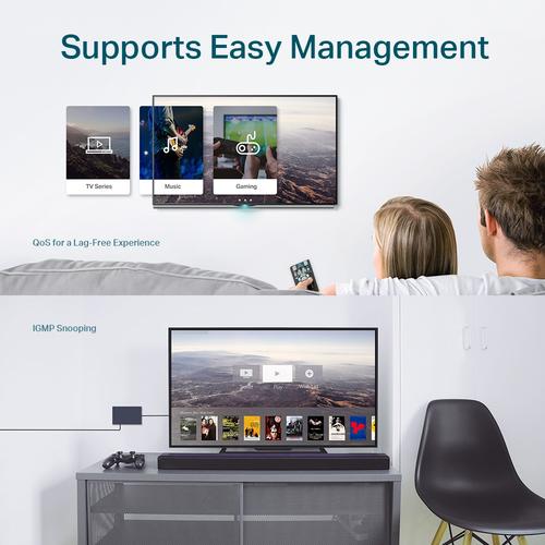 TP-Link TL-SG105E netwerk-switch Managed L2 Gigabit Ethernet (10/100/1000) Zwart - Image 6