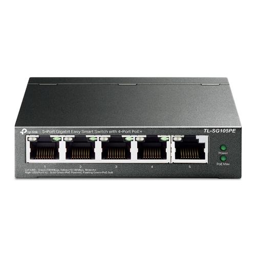 TP-Link TL-SG105PE netwerk-switch Managed L2 Gigabit Ethernet (10/100/1000) Power over Ethernet (PoE) Zwart - Image 1
