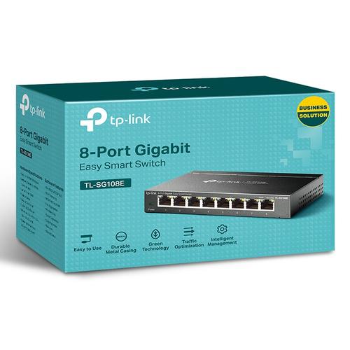 TP-Link TL-SG108E netwerk-switch Managed L2 Gigabit Ethernet (10/100/1000) Zwart - Image 3