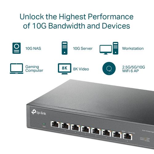 TP-Link TL-SX1008 netwerk-switch Unmanaged 10G Ethernet (100/1000/10000) 1U Zwart - Image 5