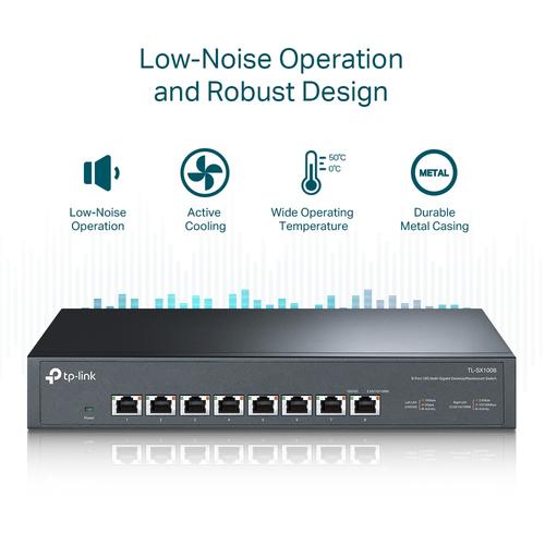 TP-Link TL-SX1008 netwerk-switch Unmanaged 10G Ethernet (100/1000/10000) 1U Zwart - Image 7