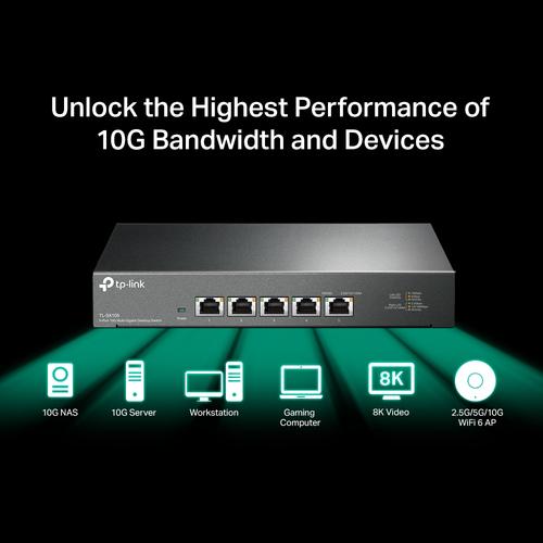 TP-Link TL-SX105 netwerk-switch Unmanaged 10G Ethernet (100/1000/10000) Zwart - Image 5