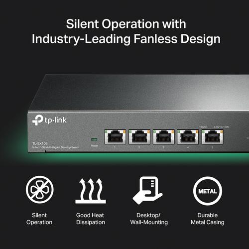 TP-Link TL-SX105 netwerk-switch Unmanaged 10G Ethernet (100/1000/10000) Zwart - Image 7
