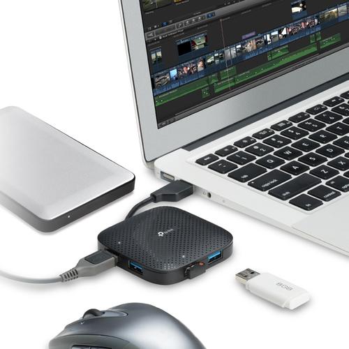 TP-Link UH400 interface hub USB 3.2 Gen 1 (3.1 Gen 1) Type-A 5000 Mbit/s Zwart - Image 4