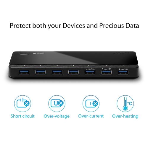 TP-Link UH700 interface hub USB 3.2 Gen 1 (3.1 Gen 1) Micro-B 5000 Mbit/s Zwart - Image 4