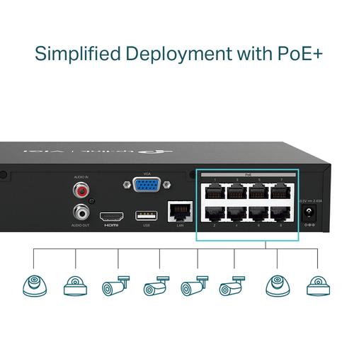 TP-Link VIGI NVR1008H-8MP Netwerk Video Recorder (NVR) Zwart - Image 8