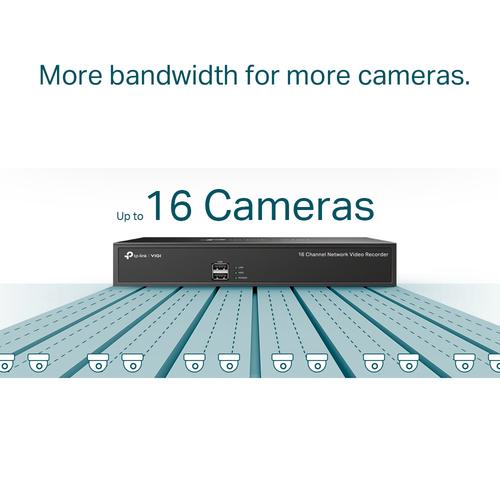 TP-Link VIGI NVR1016H Netwerk Video Recorder (NVR) Zwart - Image 3