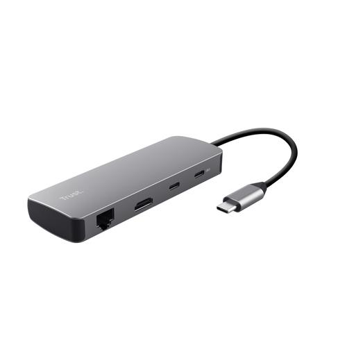Trust 25672 interface hub USB Type-C Grijs - Image 1