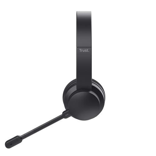 Trust Ayda Headset Bedraad en draadloos Hoofdband Oproepen/muziek USB Type-C Bluetooth Zwart - Image 1