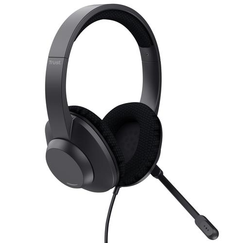 Trust Ayda Max Headset Bedraad Hoofdband Oproepen/muziek USB Type-C / USB Type-A Zwart - Image 2