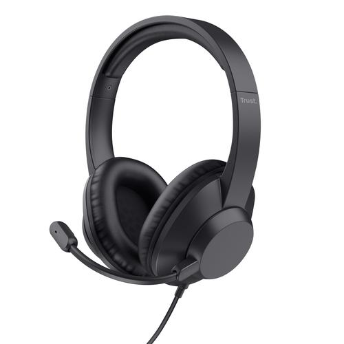 Trust Ayda Max USB Headset Bedraad Hoofdband Kantoor/callcenter USB Type-C / USB Type-A Zwart - Image 1