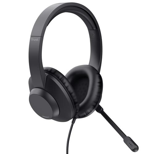 Trust Ayda Max USB Headset Bedraad Hoofdband Kantoor/callcenter USB Type-C / USB Type-A Zwart - Image 2
