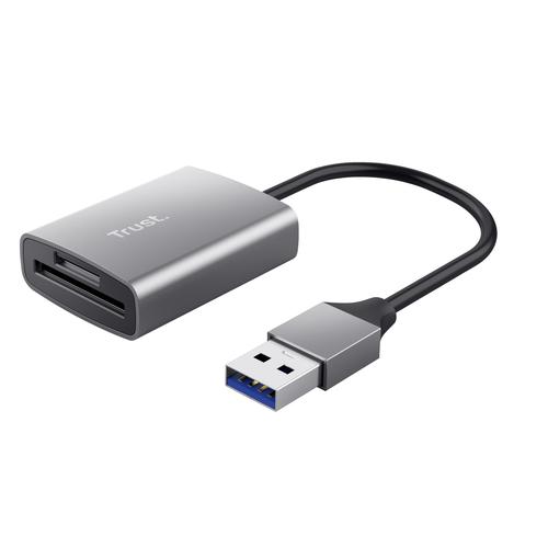 Trust Dalyx geheugenkaartlezer USB 3.2 Gen 1 (3.1 Gen 1) Aluminium - Image 1