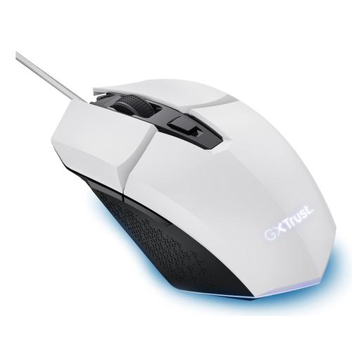 Trust GXT 109PS Felox Gaming Muis - Bedrade gamingmuis – 6 programmeerbare knoppen – 6400 DPI – Wit - Image 2