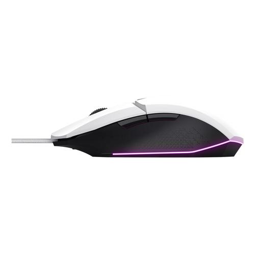 Trust GXT 109PS Felox Gaming Muis - Bedrade gamingmuis – 6 programmeerbare knoppen – 6400 DPI – Wit - Image 4