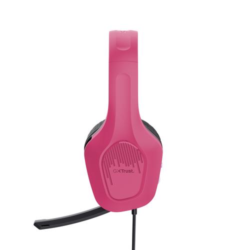Trust GXT 415P Zirox Gaming Headset - Bedrade gamingheadset – Opklapbare microfoon – 50 mm drivers – Roze - Image 6