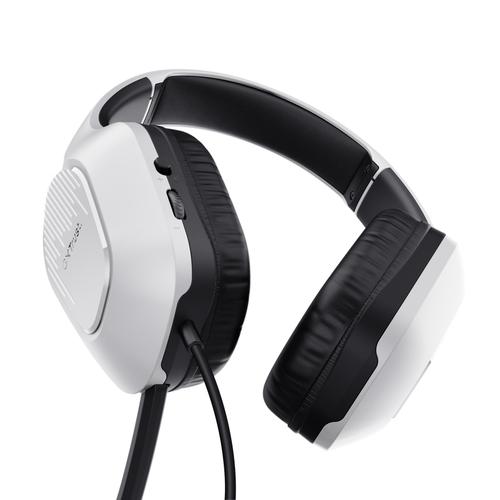 Trust GXT 415S Zirox Gaming Headset - Bedrade gamingheadset – Opklapbare microfoon – 50 mm drivers – Wit - Image 3
