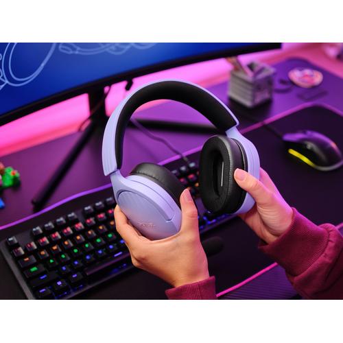 Trust GXT 489P FAYZO Headset Bedraad Hoofdband Gamen Zwart, Paars - Image 2