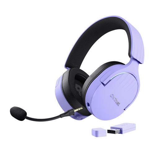 Trust GXT 491P FAYZO Headset Bedraad en draadloos Hoofdband Gamen USB Type-A Bluetooth Zwart, Paars - Image 1