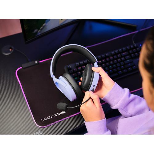 Trust GXT 491P FAYZO Headset Bedraad en draadloos Hoofdband Gamen USB Type-A Bluetooth Zwart, Paars - Image 2