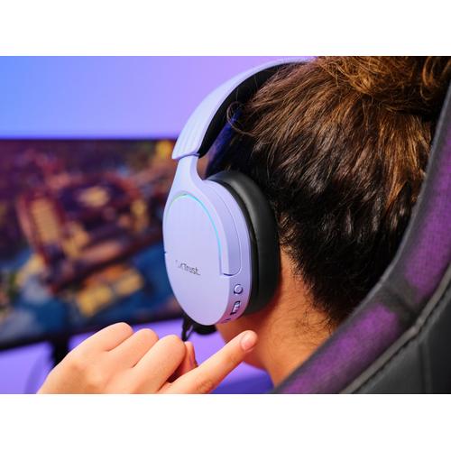 Trust GXT 491P FAYZO Headset Bedraad en draadloos Hoofdband Gamen USB Type-A Bluetooth Zwart, Paars - Image 5