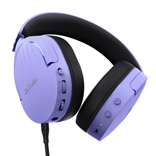 Trust GXT 491P FAYZO Headset Bedraad en draadloos Hoofdband Gamen USB Type-A Bluetooth Zwart, Paars - Image 10