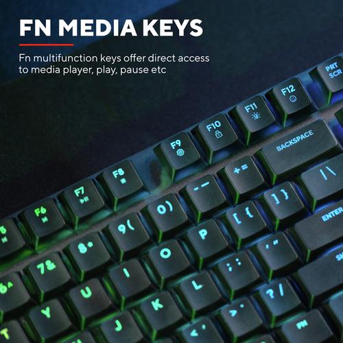 Trust GXT 868 Torix toetsenbord Gamen USB + RF Wireless + Bluetooth QWERTY Amerikaans Engels Zwart - Image 4