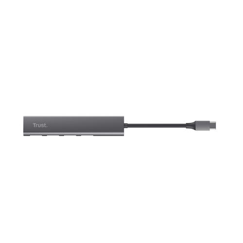 Trust Halyx USB Hub - 4-poorts USB-A hub – USB 3.2 Gen 1 – 5 Gbps – Grijs - Image 5