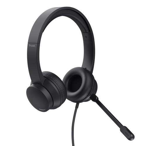 Trust HS-201 Headset Bedraad Hoofdband Kantoor/callcenter USB Type-A Zwart - Image 2