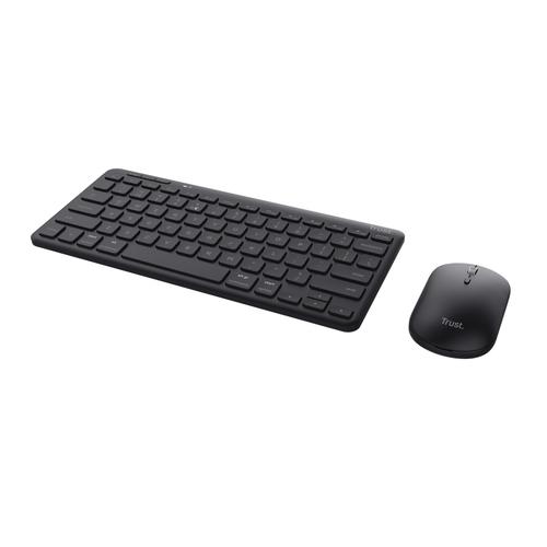 Trust Lyra toetsenbord Inclusief muis Kantoor RF-draadloos + Bluetooth AZERTY Belgisch Zwart - Image 3