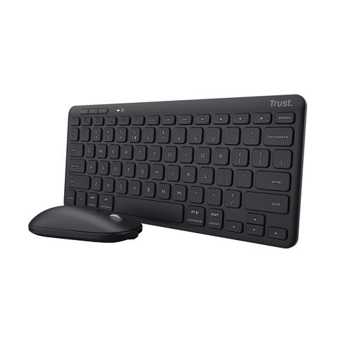 Trust Lyra toetsenbord Inclusief muis Kantoor RF-draadloos + Bluetooth QWERTY Engels Zwart - Image 1