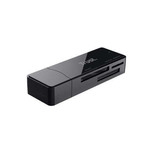 Trust Nanga | USB 3.1 Kaartlezer | Micro SD Card - SD Card - M2 Card - MS Card | Compact | 5 Gbps - Image 1