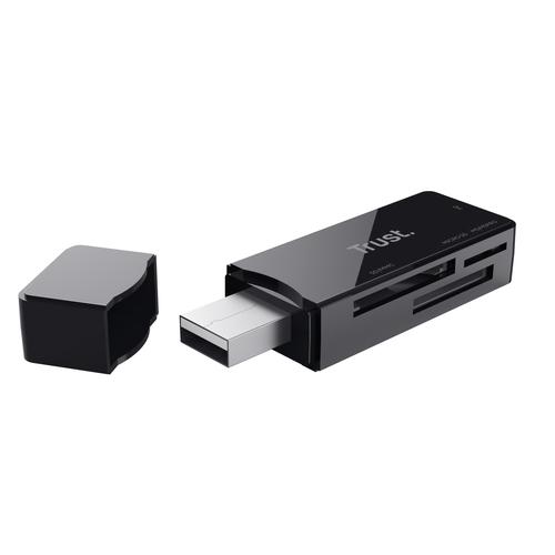 Trust Nanga | USB 3.1 Kaartlezer | Micro SD Card - SD Card - M2 Card - MS Card | Compact | 5 Gbps - Image 2