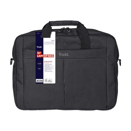 Trust Primo | Laptop Schoudertas | 16 inch | Zwart - Image 1