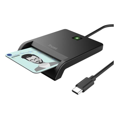 Trust Primo Smartcard Reader - Smartcardlezer – USB-C aansluiting – Compact ontwerp – Zwart - Image 2