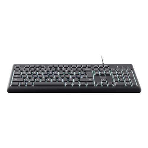 Trust Primo Verlicht Toetsenbord - Bedraad toetsenbord – Verlichte toetsen – QWERTY US-indeling – Zwart - Image 2