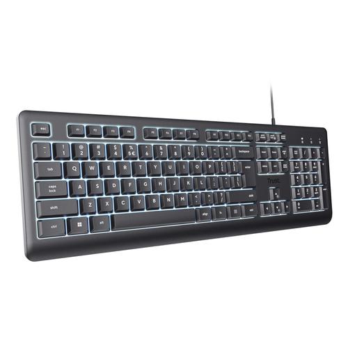 Trust Primo Verlicht Toetsenbord - Bedraad toetsenbord – Verlichte toetsen – QWERTY US-indeling – Zwart - Image 3