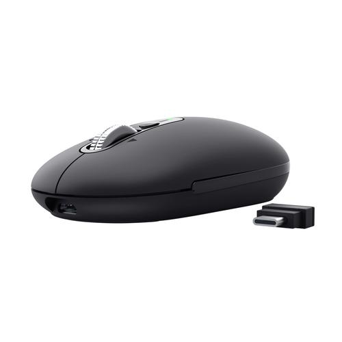 Trust Seron Slim Multi-device Muis - USB en Bluetooth muis – 7 knoppen – 3200 DPI – Zwart - Image 2