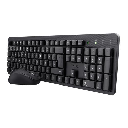 Trust TKM-360 toetsenbord Inclusief muis Kantoor RF Draadloos QWERTY Amerikaans Engels Zwart - Image 1