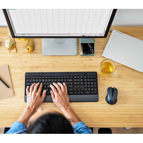 Trust Trezo toetsenbord Inclusief muis Kantoor RF Draadloos AZERTY Belgisch Zwart - Image 9