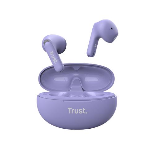 Trust Yavi Headset True Wireless Stereo (TWS) In-ear Oproepen/muziek USB Type-C Bluetooth Paars - Image 8