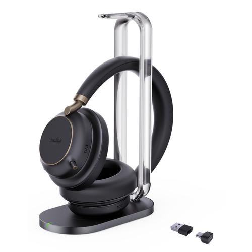 Yealink BH76 Plus met Oplaadstandaard Teams Zwart USB-C/A Headset - Image 1