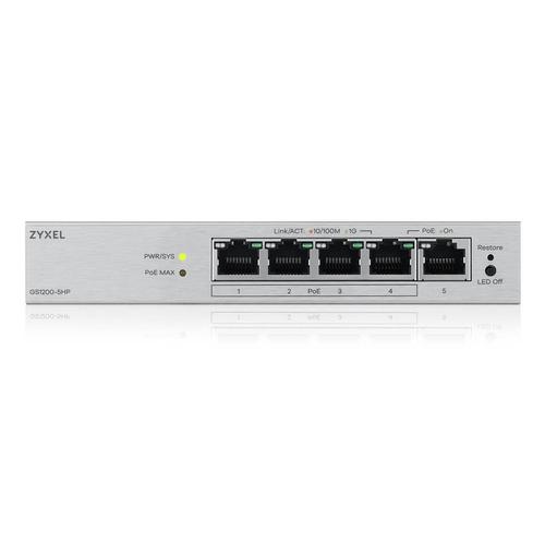 Zyxel GS1200-5HPV3 Managed L2 Gigabit Ethernet (10/100/1000) Power over Ethernet (PoE) Desktop Grijs - Image 3