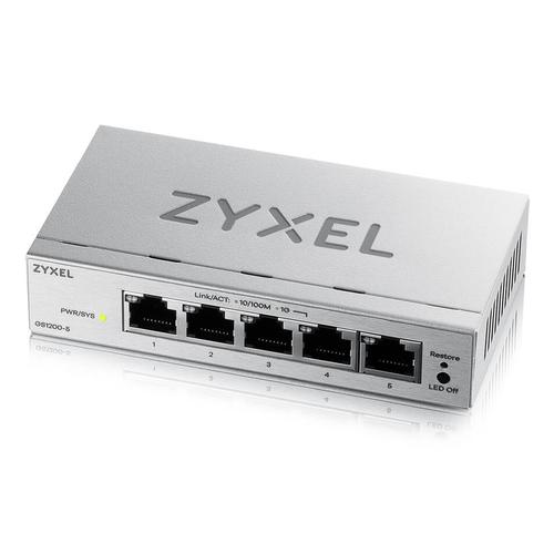Zyxel GS1200-5V3 Managed L2 Gigabit Ethernet (10/100/1000) Desktop Grijs