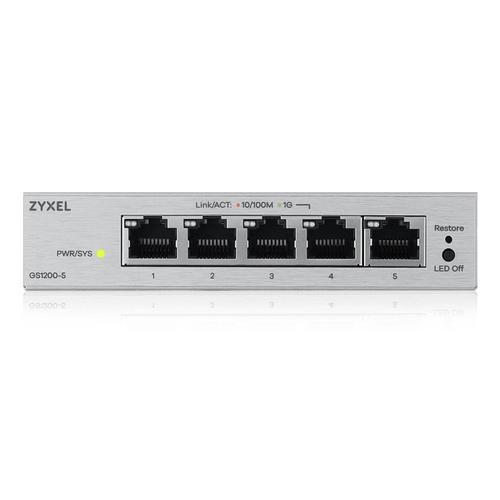 Zyxel GS1200-5V3 Managed L2 Gigabit Ethernet (10/100/1000) Desktop Grijs - Image 3