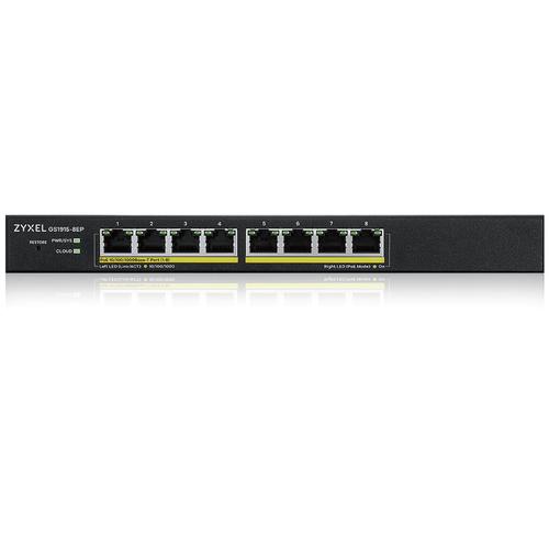 Zyxel GS1915-8EP Managed L2 Gigabit Ethernet (10/100/1000) Power over Ethernet (PoE) Zwart - Image 1