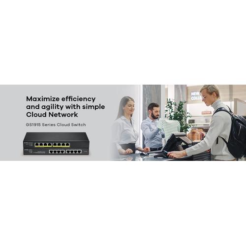 Zyxel GS1915-8EP Managed L2 Gigabit Ethernet (10/100/1000) Power over Ethernet (PoE) Zwart - Image 5