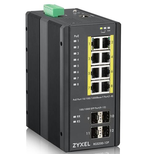 Zyxel RGS200-12P Managed L2 Gigabit Ethernet (10/100/1000) Power over Ethernet (PoE) Zwart - Image 2